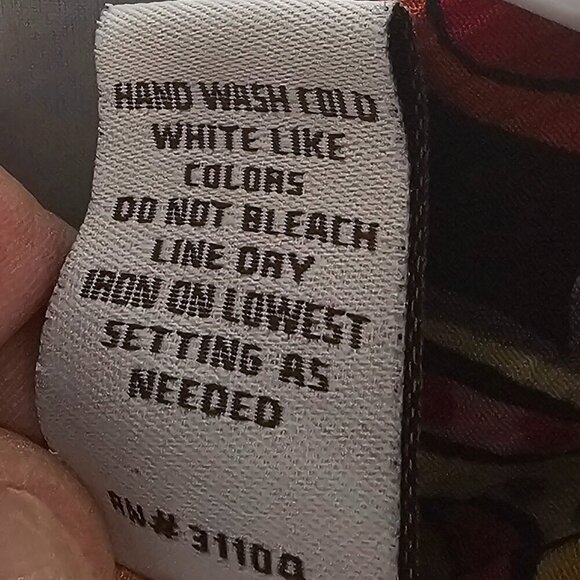 Kim Rogers Red Paisley Layered Boho Button Down Blouse 3X - Picture 11 of 12